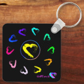 アクリルサンハート金属キーチェーン キーホルダー (裏面)