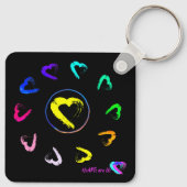 アクリルサンハート金属キーチェーン キーホルダー (裏面)