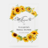 アクリルサンフラワーブライダルシャワーウェルカムサイン アクリルサイン (正面)