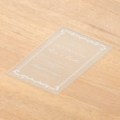 アクリルシンプルスペインの結婚 アクリル招待状 (レイダウン)