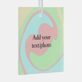 アクリルシンプル流動大理石あなたのテキスト名custを追加 ガラスオーナメント (正面右)