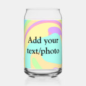 アクリルシンプル流動大理石あなたのテキスト名custを追加 ガラス缶 (裏面)