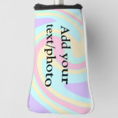 アクリルシンプル流動大理石あなたのテキスト名custを追加 ゴルフヘッドカバー (回転90)