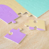 アクリルシンプル流動大理石あなたのテキスト名custを追加 ジグソーパズル (側面)