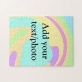 アクリルシンプル流動大理石あなたのテキスト名custを追加 ジグソーパズル (横)