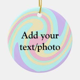 アクリルシンプル流動大理石あなたのテキスト名custを追加 セラミックオーナメント