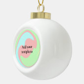 アクリルシンプル流動大理石あなたのテキスト名custを追加 セラミックボールオーナメント (右)