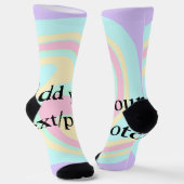 アクリルシンプル流動大理石あなたのテキスト名custを追加 ソックス (傾斜あり)