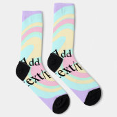 アクリルシンプル流動大理石あなたのテキスト名custを追加 ソックス (右)