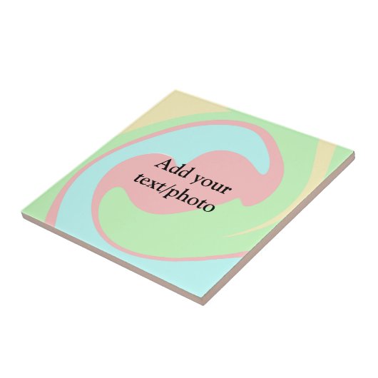 アクリルシンプル流動大理石あなたのテキスト名custを追加 タイル (側面)