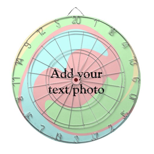 アクリルシンプル流動大理石あなたのテキスト名custを追加 ダーツボード (正面)