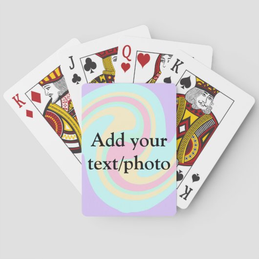アクリルシンプル流動大理石あなたのテキスト名custを追加 トランプ (裏面)