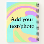 アクリルシンプル流動大理石あなたのテキスト名custを追加 ノートブック (裏面)