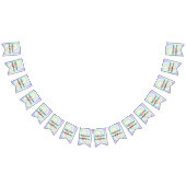 アクリルシンプル流動大理石あなたのテキスト名custを追加 バンティングフラッグ (全)