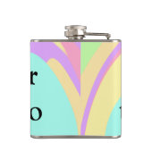 アクリルシンプル流動大理石あなたのテキスト名custを追加 フラスク (裏面)