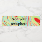 アクリルシンプル流動大理石あなたのテキスト名custを追加 ペットボトルラベル (シングルラベル)