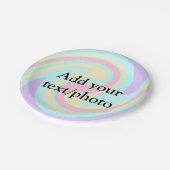 アクリルシンプル流動大理石あなたのテキスト名custを追加 ペーパープレート (アングル)