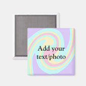 アクリルシンプル流動大理石あなたのテキスト名custを追加 マグネット (正面/裏面)