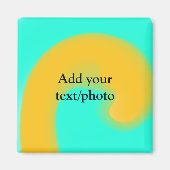 アクリルシンプル流動大理石あなたのテキスト名custを追加 マグネット (正面)