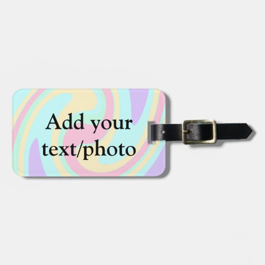 アクリルシンプル流動大理石あなたのテキスト名custを追加 ラゲッジタグ (正面横)