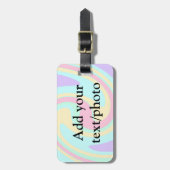 アクリルシンプル流動大理石あなたのテキスト名custを追加 ラゲッジタグ (正面縦)