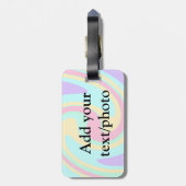 アクリルシンプル流動大理石あなたのテキスト名custを追加 ラゲッジタグ (裏面縦)