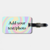 アクリルシンプル流動大理石あなたのテキスト名custを追加 ラゲッジタグ (裏面横)