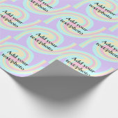 アクリルシンプル流動大理石あなたのテキスト名custを追加 ラッピングペーパー (角)