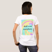 アクリルシンプル流動大理石あなたのテキスト名custを追加 tシャツ (裏面フル)