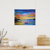 アクリルシー絵画スケープ聖なる書物、 経典 ポスター (キッチン)