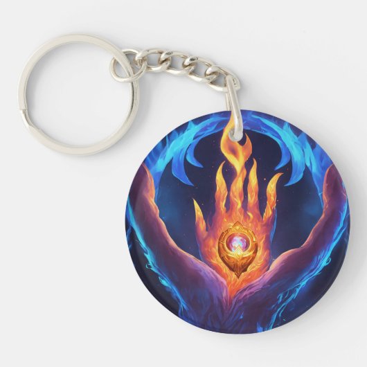 「アクリルスタイリッシュキーチェーン:耐久性とトレンディー」 キーホルダー (正面)