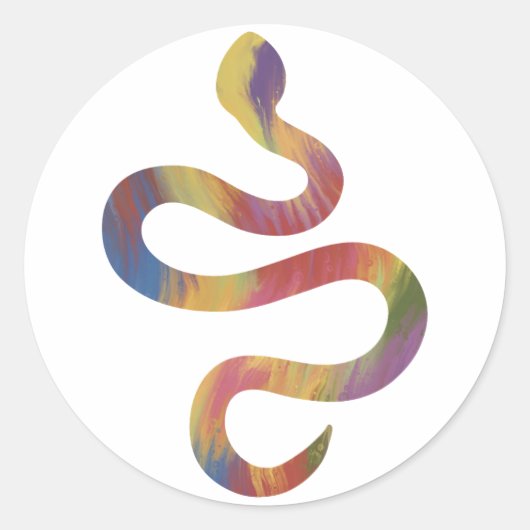 アクリルスタイルスネークステッカー ラウンドシール (正面)