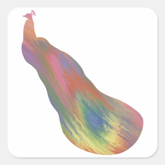 アクリルスタイル孔雀シール スクエアシール (正面)