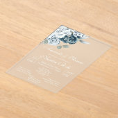 アクリルスペインのフローラ結婚ズ アクリル招待状 (レイダウン)