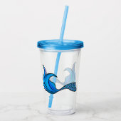 アクリルタンブラーのマーメイドテール（青） アクリルタンブラー (裏面)