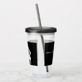 アクリルタンブラーのメタリックマグノリア花 アクリルタンブラー (左)