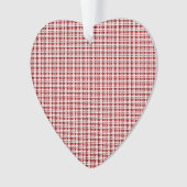 アクリルタータンチェック赤と白のクリスマスオーナメント オーナメント (正面)