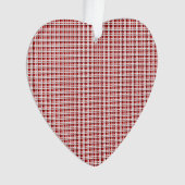 アクリルタータンチェック赤と白のクリスマスオーナメント オーナメント (正面)