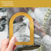 アクリルニカワリマ招待状金ゴールドイスラームエレガント アクリル招待状