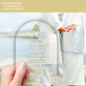 アクリルニカワリマ金ゴールド文字イスラームエレガント アクリル招待状