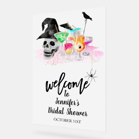 アクリルハロウィーンブライダルシャワーウェルカムサイン アクリルサイン (傾斜)