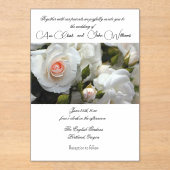 アクリルバラ結婚の誘導 アクリル招待状 (正面)