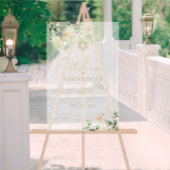 アクリルバルミツワーウェルカムサイン | ユーカリ アクリルサイン