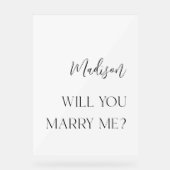 アクリルパーソナライズされたは俺の看板と結婚してくれ アクリルサイン (正面)