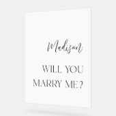 アクリルパーソナライズされたは俺の看板と結婚してくれ アクリルサイン (傾斜)