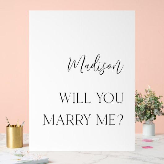 アクリルパーソナライズされたは俺の看板と結婚してくれ アクリルサイン (ウェディング)