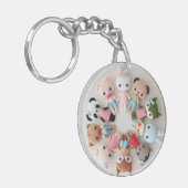 アクリルパーソナライズされたキーリング感じ – 動物 キーホルダー (正面左)