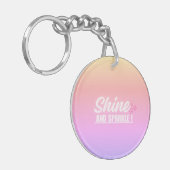 アクリルパープルキーチェーン💜 キーホルダー (正面左)