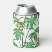 アクリルパーム:夏のテキスタイルのテクスチャ。 缶クーラー (缶正面)