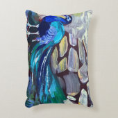 アクリルピーコク絵画ク アクセントクッション (正面(垂直))